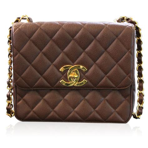 brown quilted chanel bag|original quilted chanel bag.